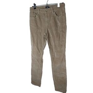 British Khaki Brown Corduroy Pocket Straight Pants. Size 10